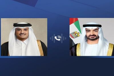 الرئيس الإماراتي وأمير قطر يبحثان هاتفيا المستجدات في الشرق الأوسط والوضع بغزة