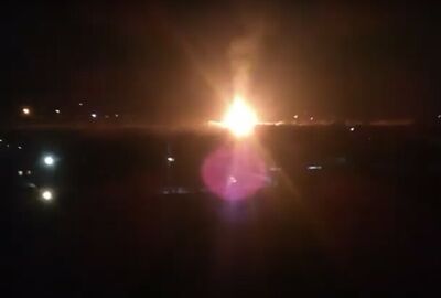 انفجار غاز وحريق في لوغانسك شرق أوكرانيا