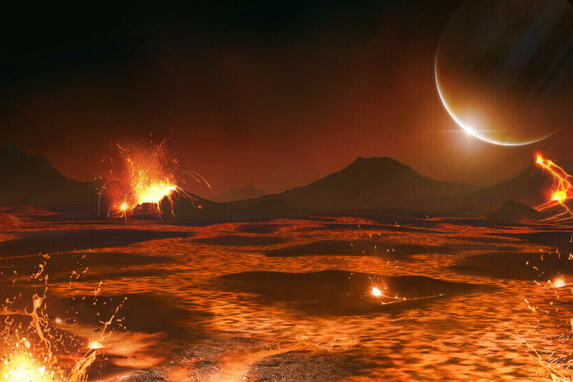 القمر البركاني للمشتري آيو يتوهج باللون الأحمر في صور مذهلة من مركبة جونو