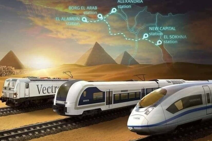 أول ظهور للقطار المصري السريع