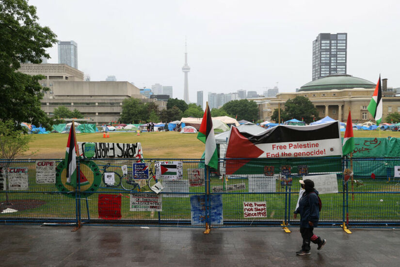 أمر قضائي بفض مخيم مؤيد لفلسطين بجامعة تورونتو الكندية